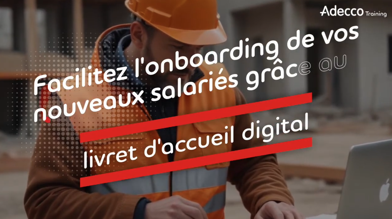 Visuel de campagne Adecco Training — livret d'accueil digital