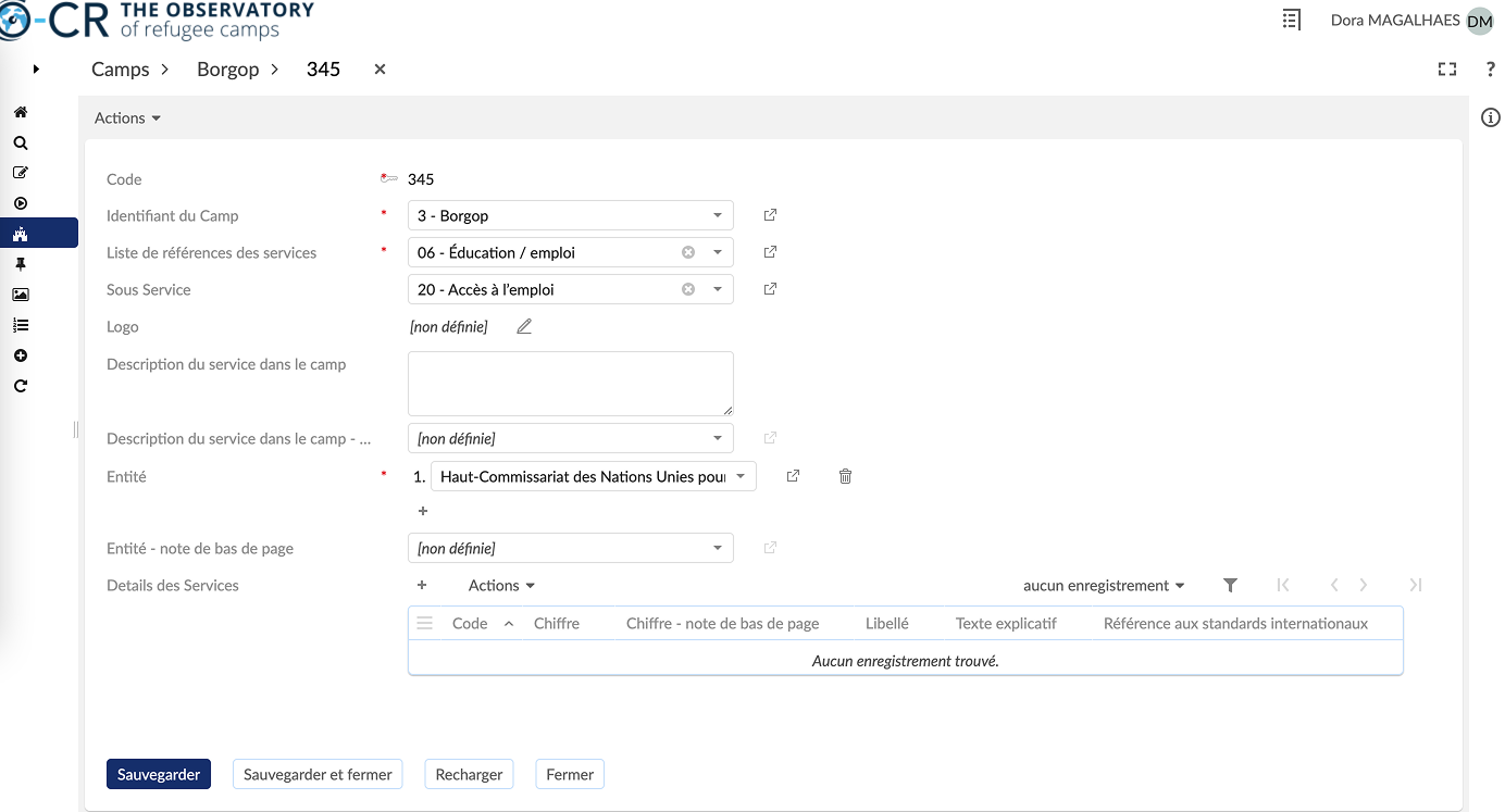page services et institutions — avant